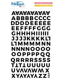 BASICS Alfabeto Puffy negro