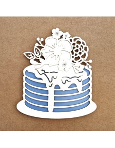 Shaker tarta con flores