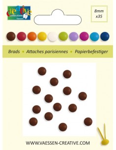 Brads 8mm 35uds CHOCOLATE