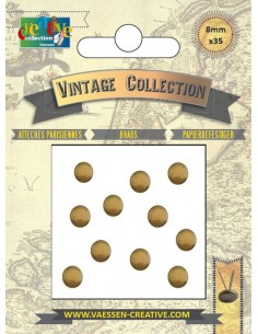 Brads 8mm 35uds ORO ANTIGUO