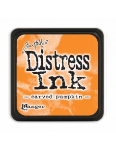 Distress mini Carved Pumpkin