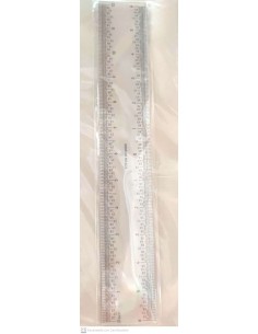 Regla acrilica transp 12''