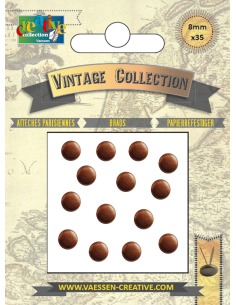 Brads 8mm 35uds COBRE ANTIGUO