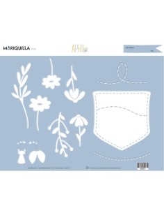 APRIL Troquel bolsillo flores