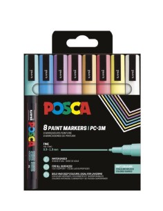 UNI Posca PC-3M 8 uds PASTEL