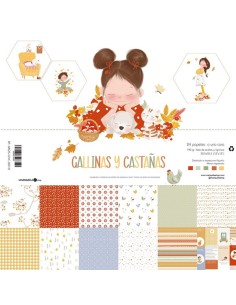 GALLINAS Stack papel 12x12