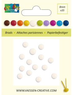Brads 8mm 35uds BLANCO
